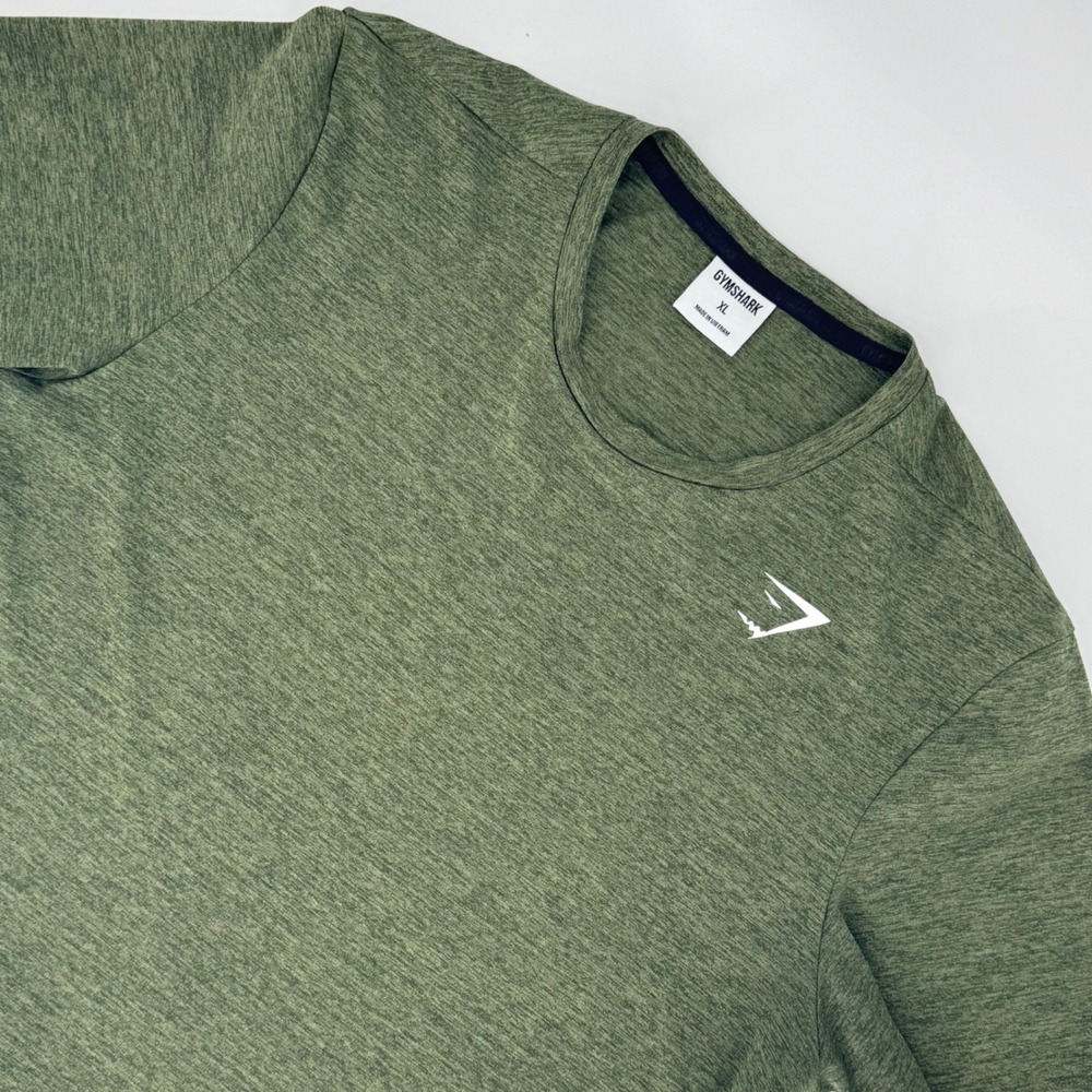 Gymshark Men's XL Green Performance Athletic‎ T-Shirt Short Sleeve Gym